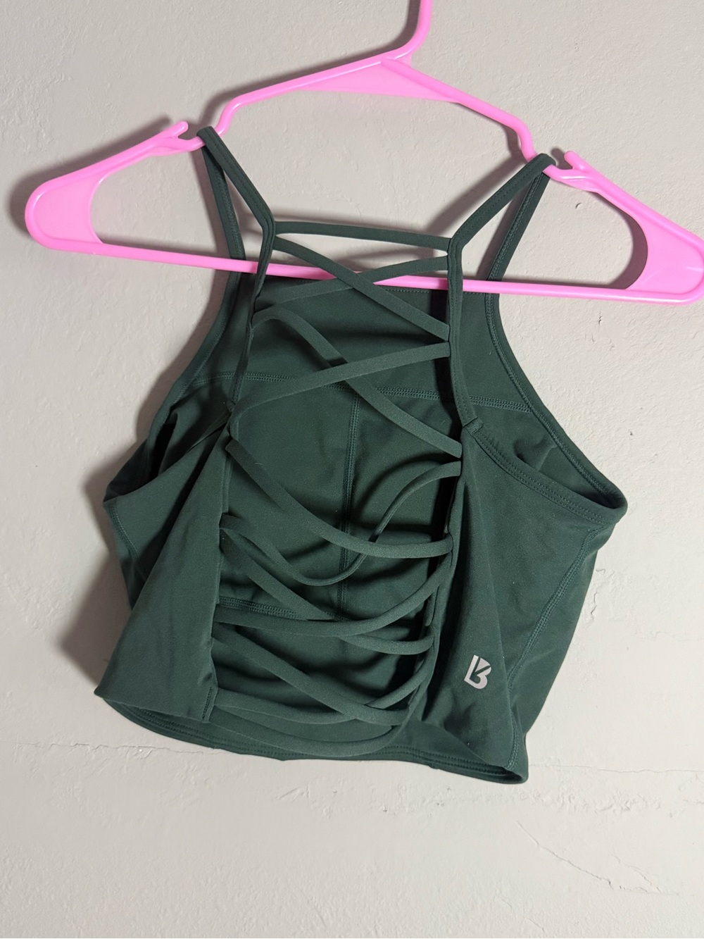 BUFF-BUNNY  Strappy Back Dark Green Women's Active Tank Top